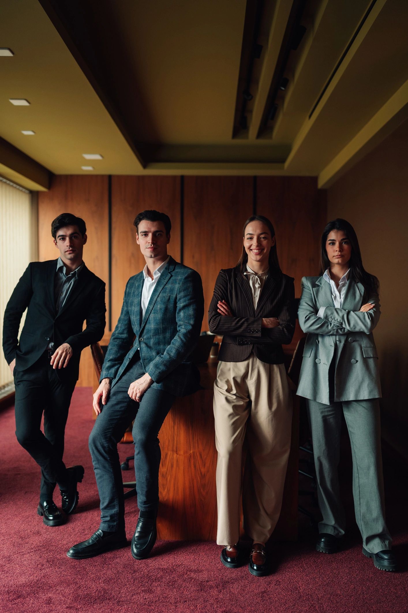 Confident business professionals representing executive collaboration